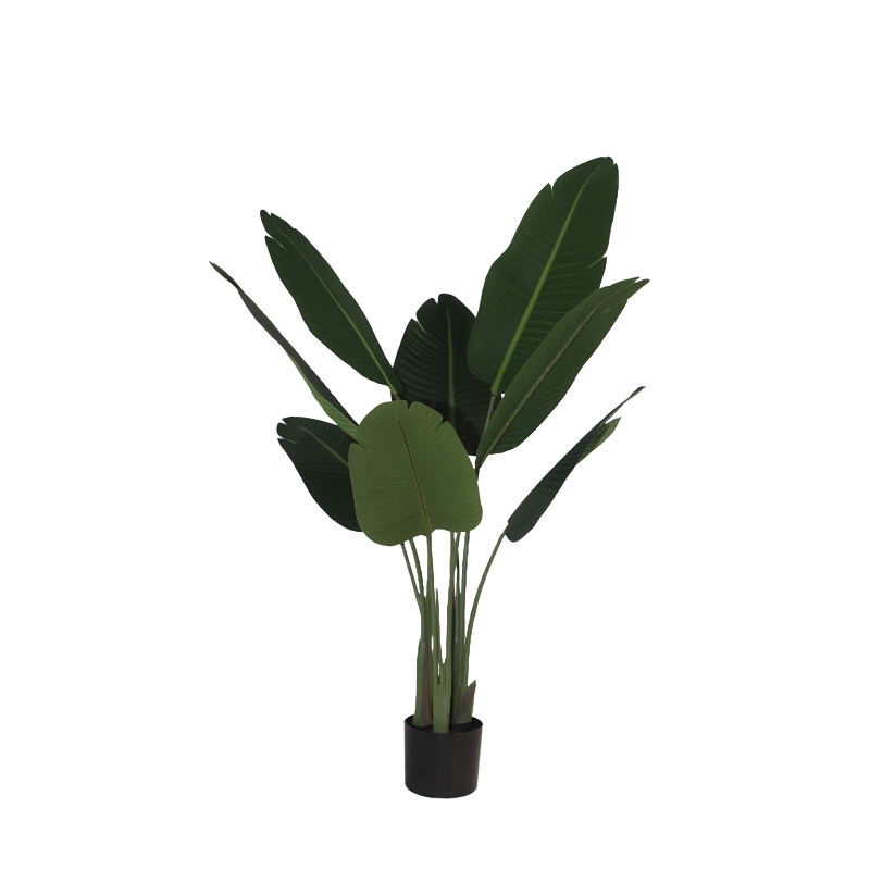 120cm Fabric Banana Tree In Plastic Pot