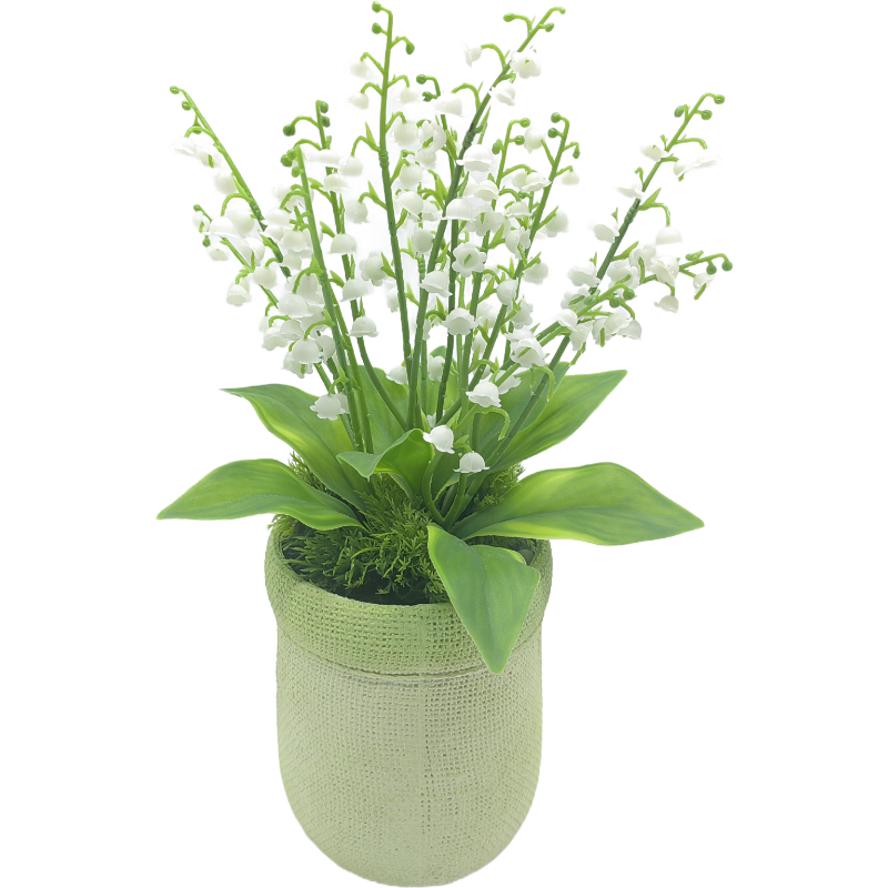 Bellflower Artificial Flower in PVC Pot