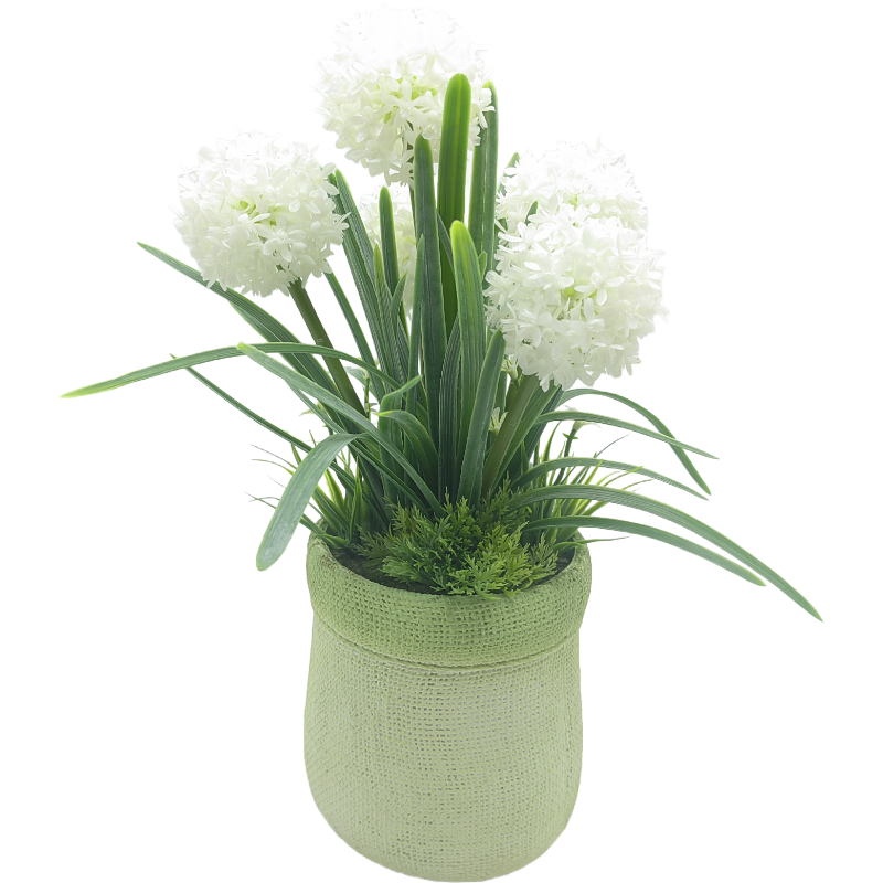 Star Flower Artificial Flower in PVC Pot